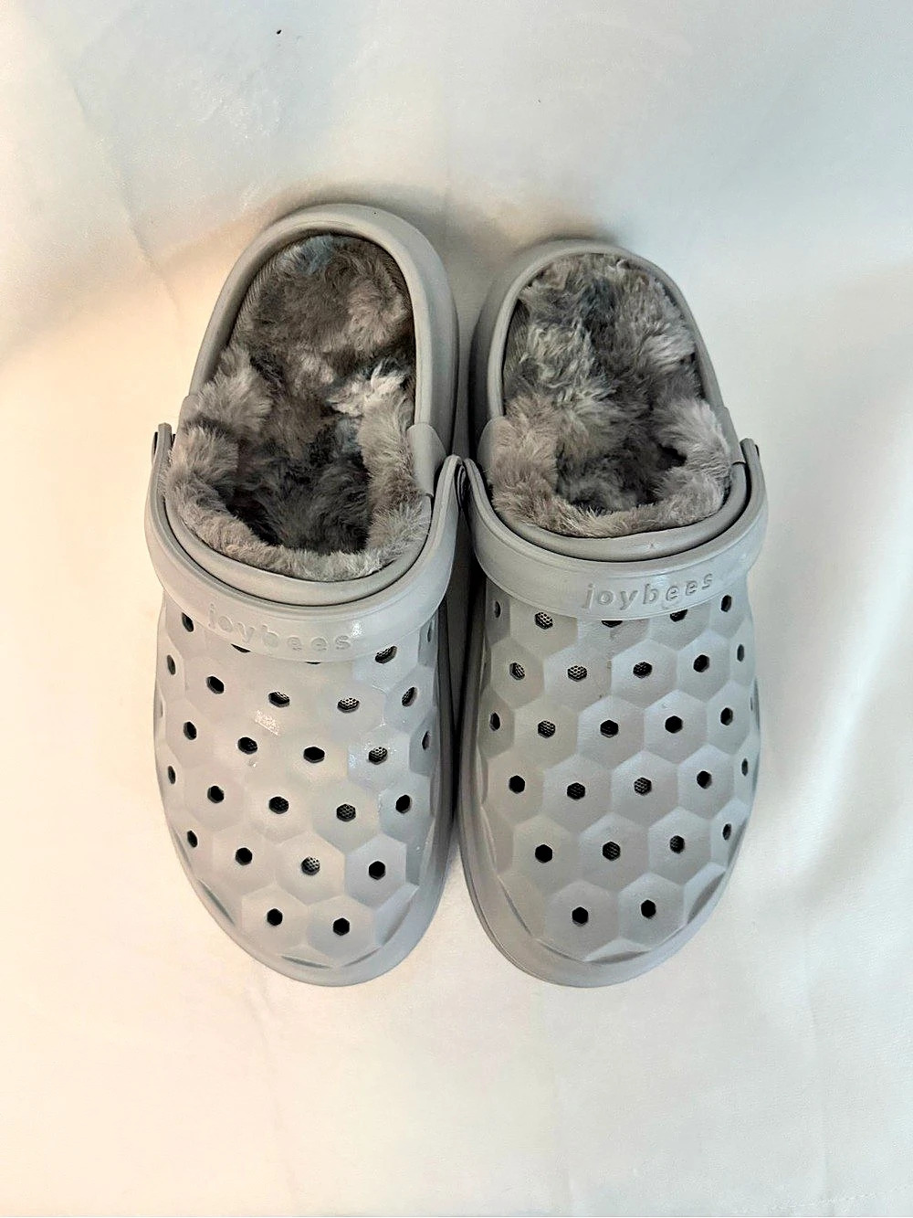 Joybees  Fuzzy Lined Clogs in Gray US 8 Like New